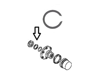 020 Gearbox Drive Cup C Clip 020409297