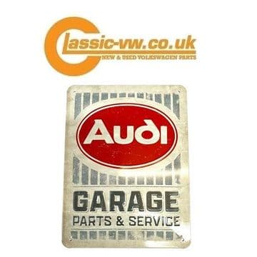 Audi Retro Oval Garage Sign