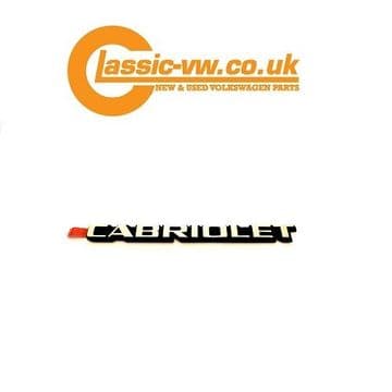 Cabriolet Rear Badge 155853687F GX2, Mk1 Golf Cabriolet