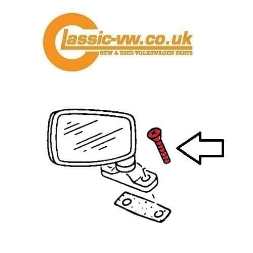 Door Mirror Fixing Screw (Genuine)  N0330231 Mk1 / 2 Golf, Jetta, Scirocco, Caddy