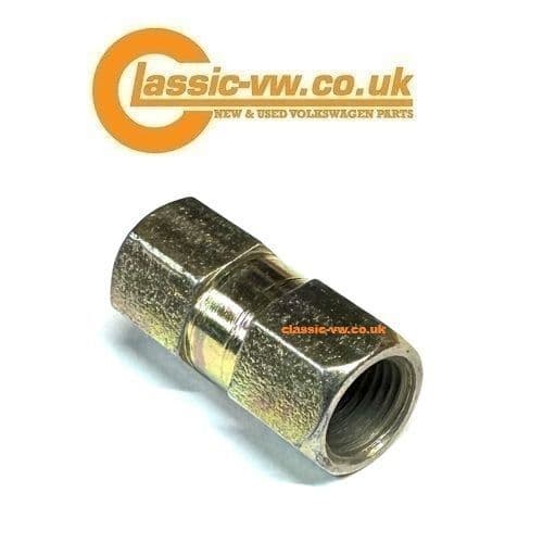 Female - Female Brake Pipe Connector M10x1 Thread Mk1 / 2 Golf, Scirocco, Caddy, Jetta, Corrado
