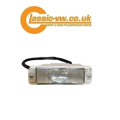 Front Bumper Indicator Housing + Clear Lens 171953055C Mk1 Golf, Mk2 Golf, Polo, Jetta, Caddy