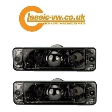 Front Bumper Indicator With Crystal Smoked Lens Mk1 Golf, Mk2 Golf, Polo, Jetta, Caddy