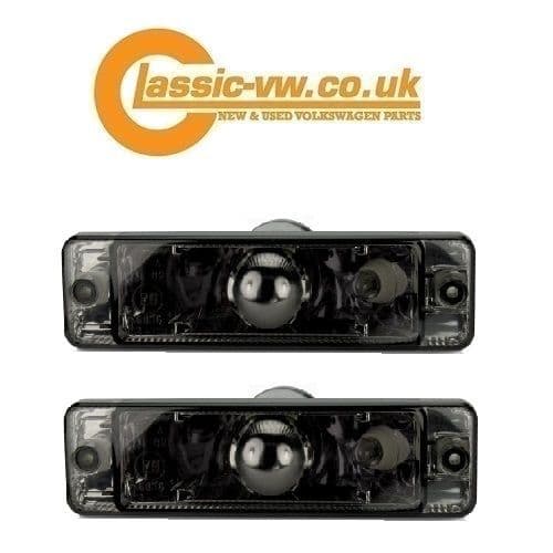 Front Bumper Indicator With Crystal Smoked Lens  Mk1 Golf, Mk2 Golf, Polo, Jetta, Caddy