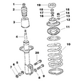 Front Suspension Spring Cap 171412341A Mk1 Golf, Caddy, Jetta, Scirocco (Genuine)
