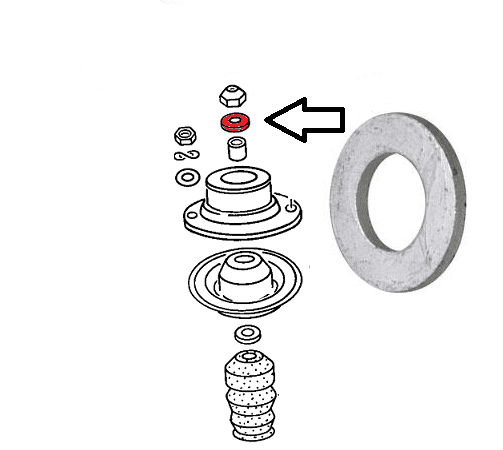 Front Suspension Strut Top Washer N0115343