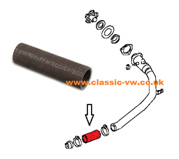 Fuel Tank Pipe N90119601 Mk1 Golf, Jetta, Scirocco (Standard 165mm Long)