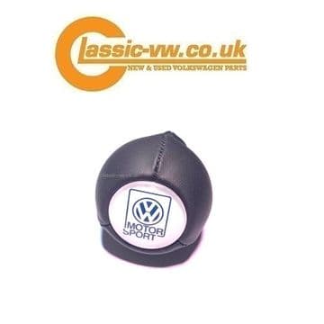 Leather Gear Knob, VW Motorsport, Mk1 /2 Golf, Jetta, Scirocco, Caddy (Special Order)