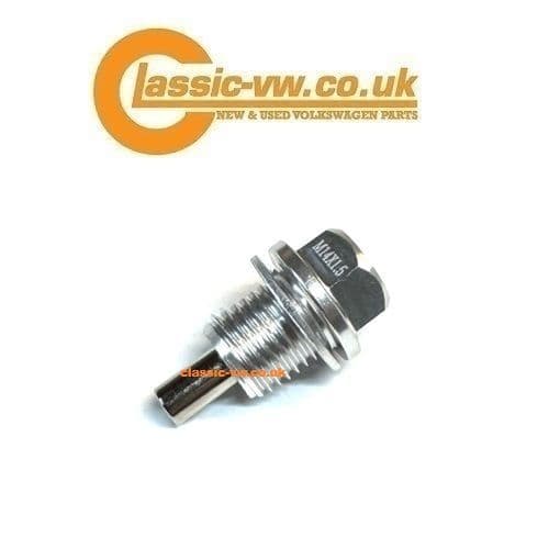 Magnetic Sump Plug M14 x 1.5 Alloy (Silver) Mk1/2 Golf, Jetta, Scirocco, Caddy