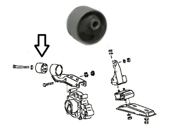 Mk1 Golf 1.0 & 1.3 60.4mm N/S Engine / Gearbox Mount 171199214B