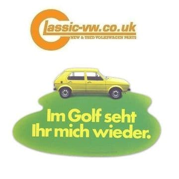 Mk1 Golf 80s Retro Window Sticker 'Im Golf seht ihr mich wieder' (You'll see me again in a Golf)
