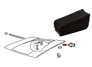 Mk1 Golf Bonnet Foam Filler Section (repro) 171823729