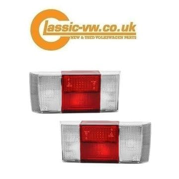Mk1 Golf & Cabrio Clear / Red / Clear Rear Lights EC Approved 171945096N 171945095N