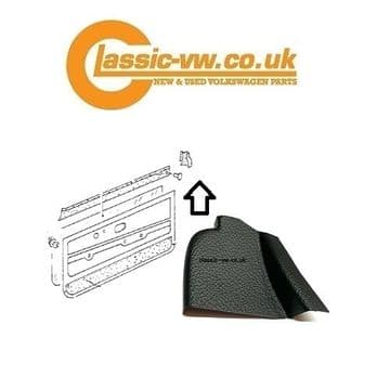 Mk1 Golf Cabriolet Door Capping End Cover Right 155867228 01C Black