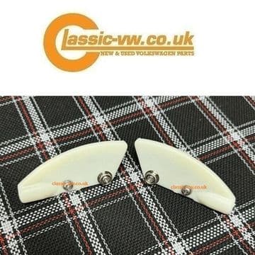 Mk1 Golf Cabriolet Hood Pivot Cover Set With Fixings, White 155871414A 155871413A