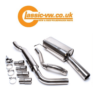 Mk1 Golf Cabriolet & Scirocco Stainless Steel Exhaust System, Rolled Tip