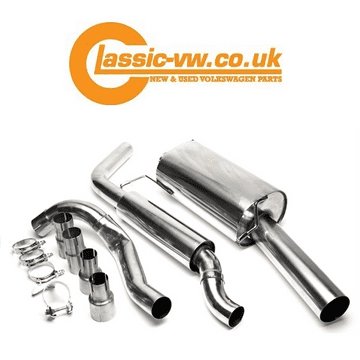 Mk1 Golf Cabriolet & Scirocco Stainless Steel Exhaust System, Slash Cut Tip