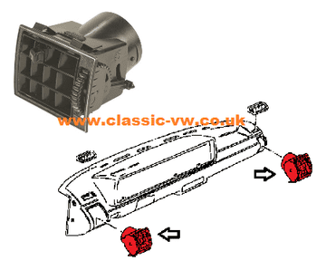 Mk1 Golf Chrome Trim Dash Air Vent 171819701