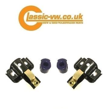 Mk1 Golf Front Inner Anti Roll Bar / Wishbone Clamp Set+ Poly Bushes 171411331 & 171411337