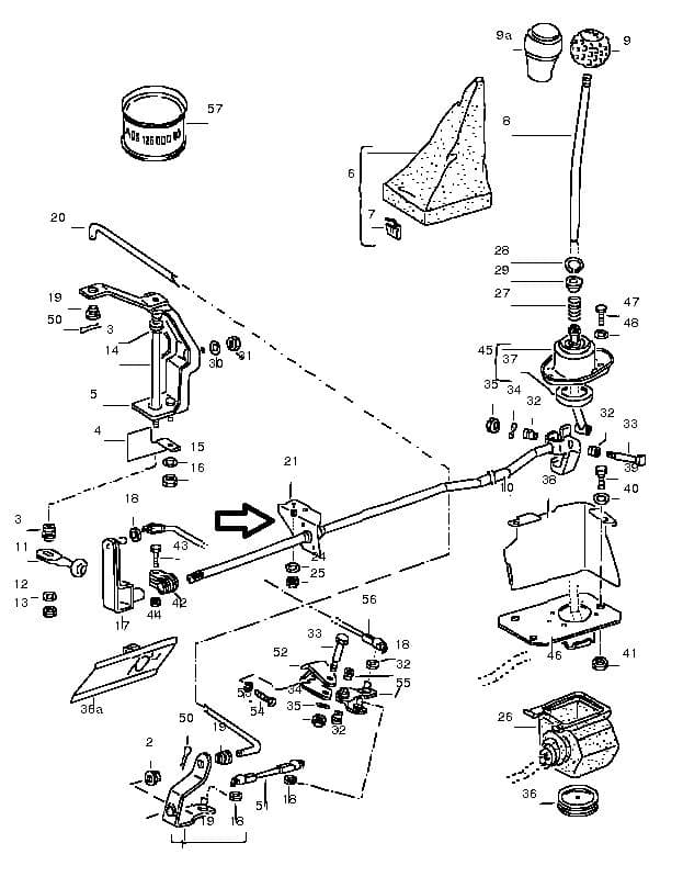 Mk1 Golf Gear Linkage Guide Plate & Bush 4 & 5 Speed 171711194G