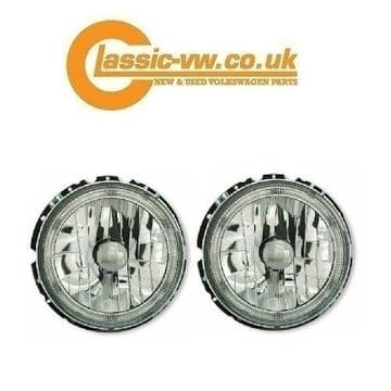 Mk1 Golf Headlamp Set Crystal Clear Halo/Angel Eye Cabrio, Caddy (RHD)