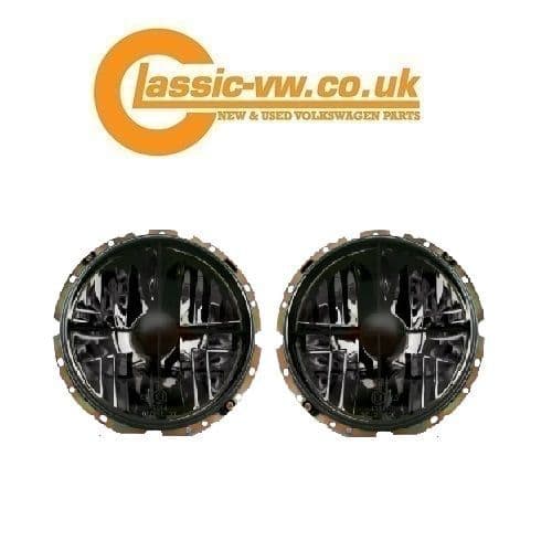 Mk1 Golf Headlight Set Crystal Smoked Cross Hair, (RHD) Caddy, Cabrio