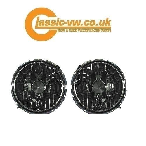 Mk1 Golf Headlight Set Crystal Smoked, (LHD) Caddy, Cabrio