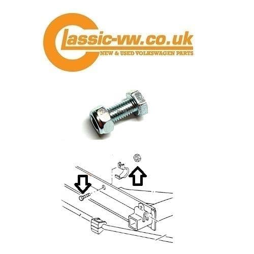 Mk1 Golf Inner Rear Anti Roll Bar Clamp  Bolt & Nut N01024022 & N0110088, Jetta, Scirocco
