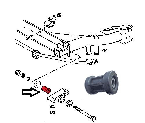 Mk1 Golf Rear Beam Pivot Bush 171501537 Scirocco, Jetta