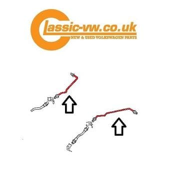 Mk1 Golf Rear Brake Line, Wheel Cylinder - Rear Beam Scirocco, Jetta