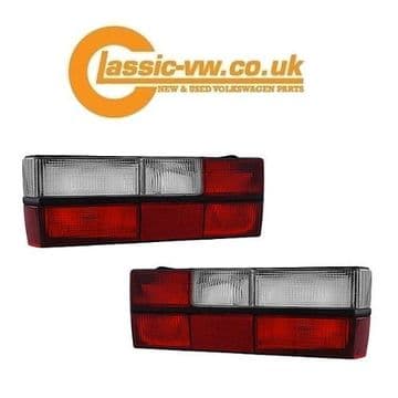 Mk1 Golf Red & Clear Rear Light Set