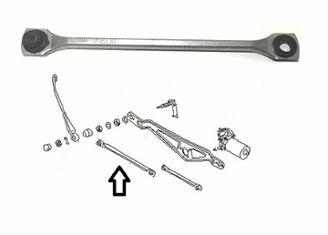 Mk1 Golf Wiper Linkage Arm (Long) 171955326