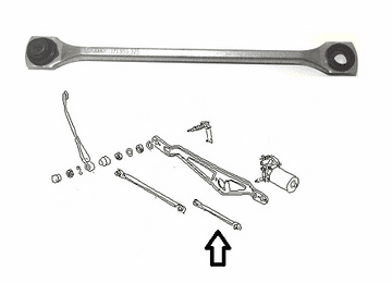 Mk1 Golf Wiper Linkage Arm (Short) 171955325