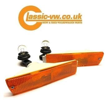 Mk2 Golf Amber Big Bumper Indicator Set 191953155 & 191953156