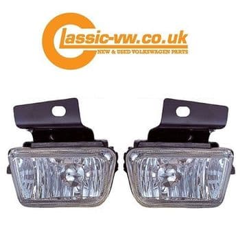Mk2 Golf Crystal Fog Light Set With Brackets (Big Bumper)