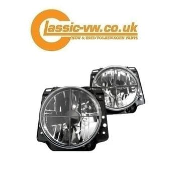Mk2 Golf Headlight Set, Crystal Clear Crosshair 192941753CCH (RHD)