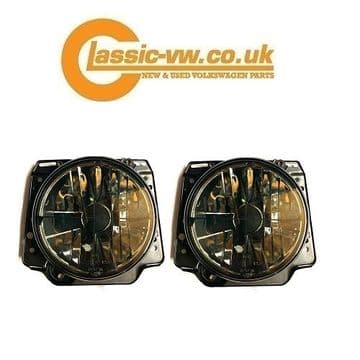 Mk2 Golf Headlight Set, Crystal Smoked Cross Hair 192941753CHS (RHD)