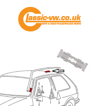 Mk2 Golf Roof Channel Trim Clip 191853733A, Jetta, Passat, Caddy