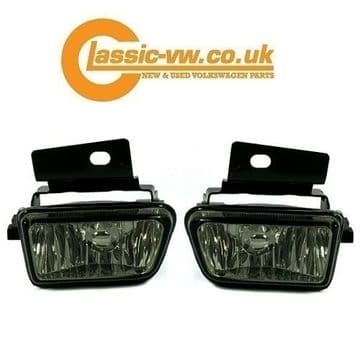 Mk2 Golf Smoked Crystal Fog Light Set With Brackets (Big Bumper)