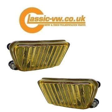 Mk2 Golf Yellow Euro Style Fog Light Set 191941699D / 191941700D Jetta
