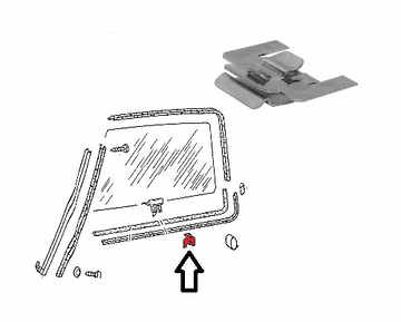 Scraper Seal Securing Clip 171837485 Mk1 Golf, Jetta, Scirocco, T25