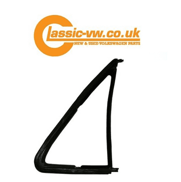 T25 / T3 Left Front 1/4 Glass Seal 255837625. (Opening With Chrome Trim)