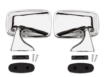 Universal Chrome Flag Mirror Set, Mk1 Golf, Caddy, Scirocco, Jetta,