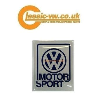 VW Motorsport Gel Badge / Decal 30 x 38