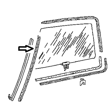 Window Guide felt 533837433 Mk2 Scirocco