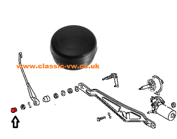 Wiper Nut Cover 133955435 (Genuine) Mk1 Golf, Jetta, Caddy, Audi 80