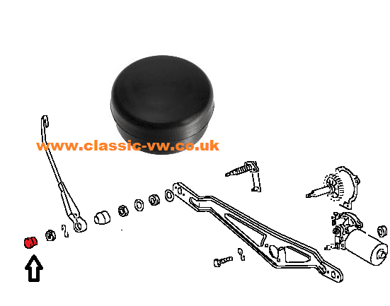 Wiper Nut Cover 133955435 Mk1 Golf, Jetta, Caddy, Audi 80