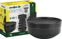 Brunner 6 in 1 Odette Tableware Set - Double Black