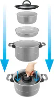 Brunner Fusion Magnetogrip 7+1  Ø 22 Pan Set