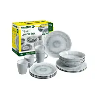 Brunner  Lunch Box 16 Piece Tableware Set - Pearl